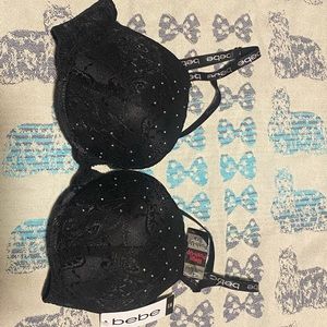Brand new bebe lace mega push up bra.